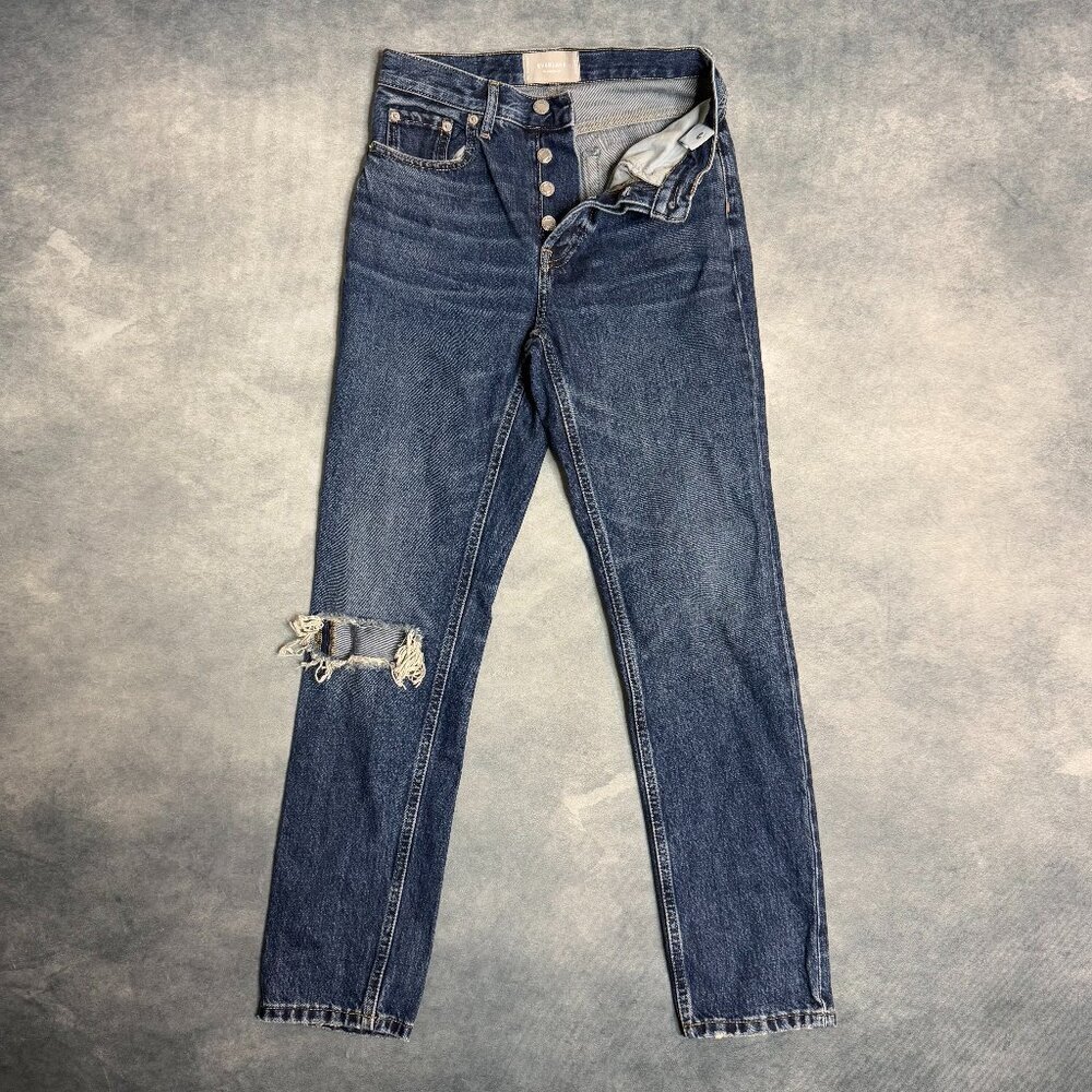 Everlane The Cheeky Jean Women’s Size 24 Blue Denim Fits 26x27 High Rise Regular